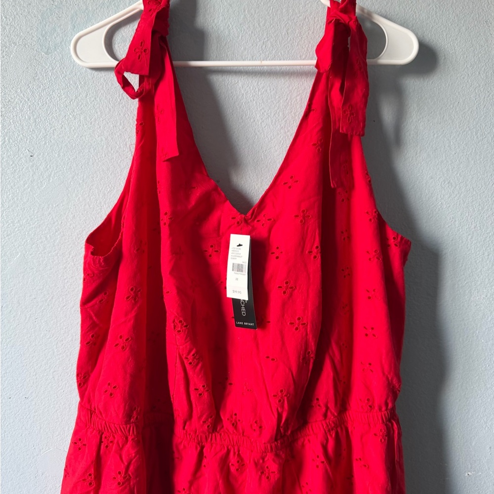 Lane Bryant Vibrant Red Midi Dress - Picture 2 of 4
